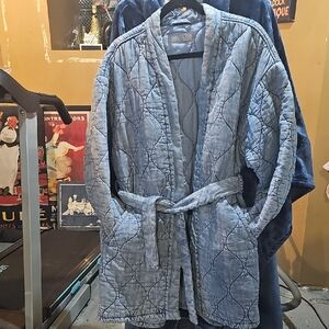 Blue Quilted Robe